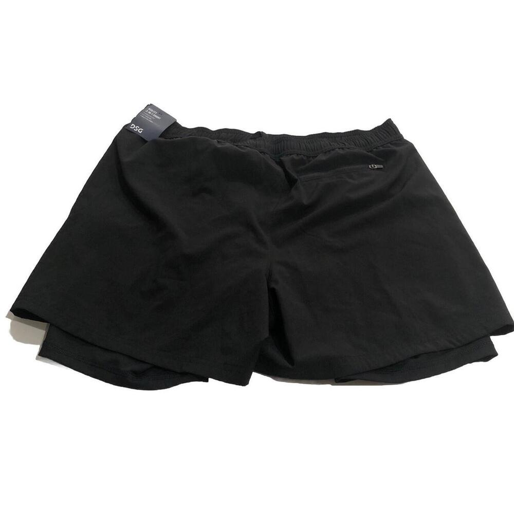 DSG Men's Black Agility 2-in-1 Shorts Large - Picture 2 of 3